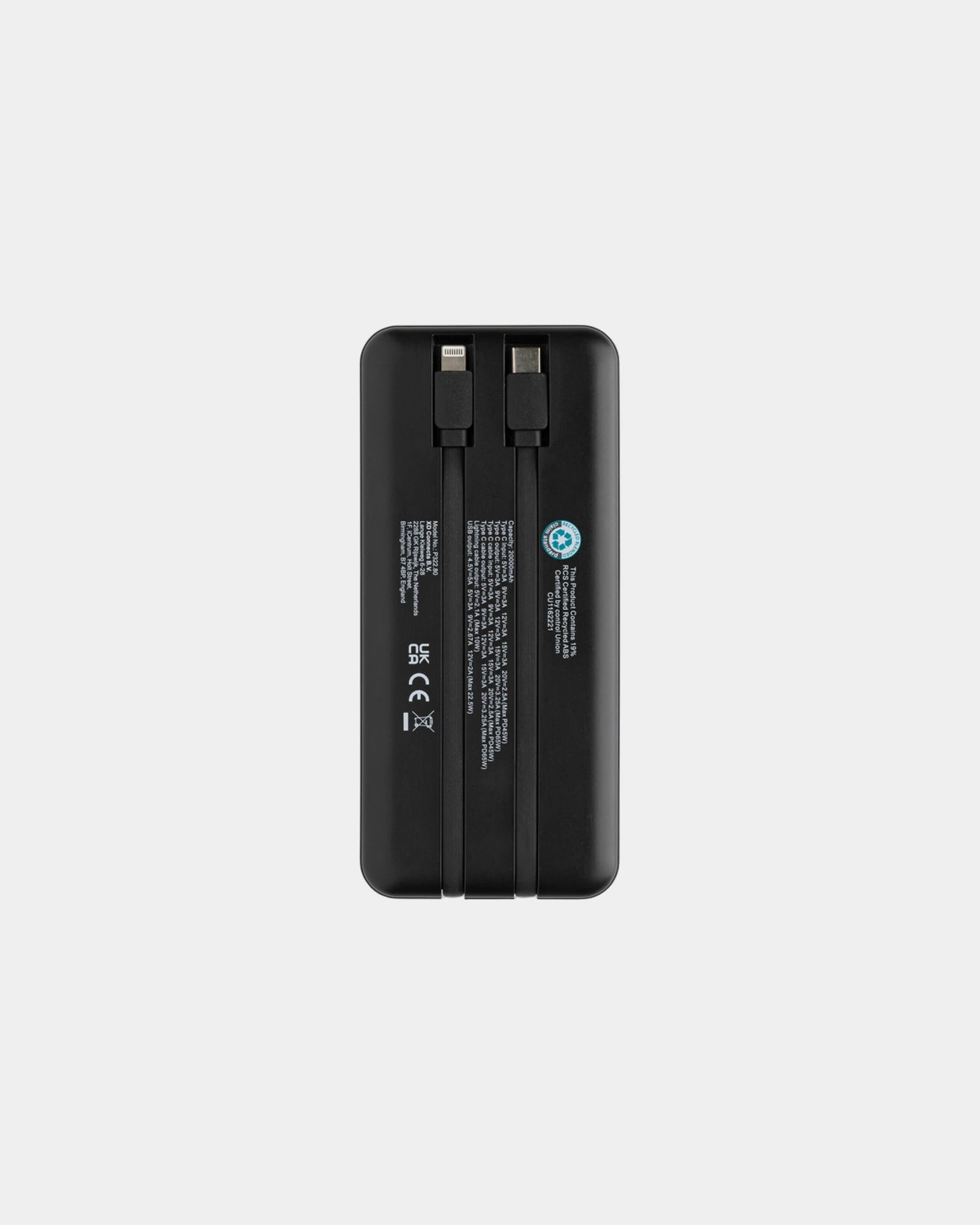 Powerbank 20.000mAh USB C ABS recycelt zum Personalisieren - 4