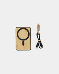 Powerbank 5000mAh ABS recycelt RCS Zen zum Personalisieren - Schwarz