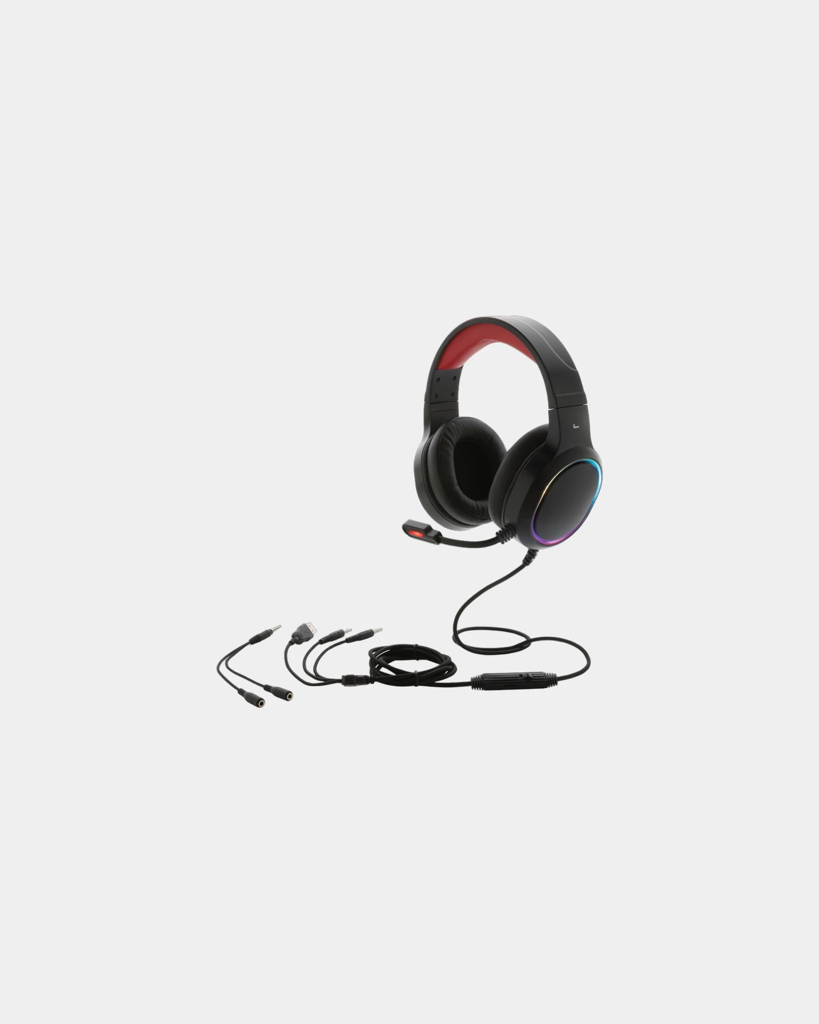Kopfhörer RGB verstellbar Gaming Hero zum Personalisieren - Schwarz