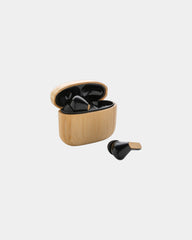 In-Ear-Kopfhörer recycelt ABS und FSC® Bambus zum Personalisieren - Braun