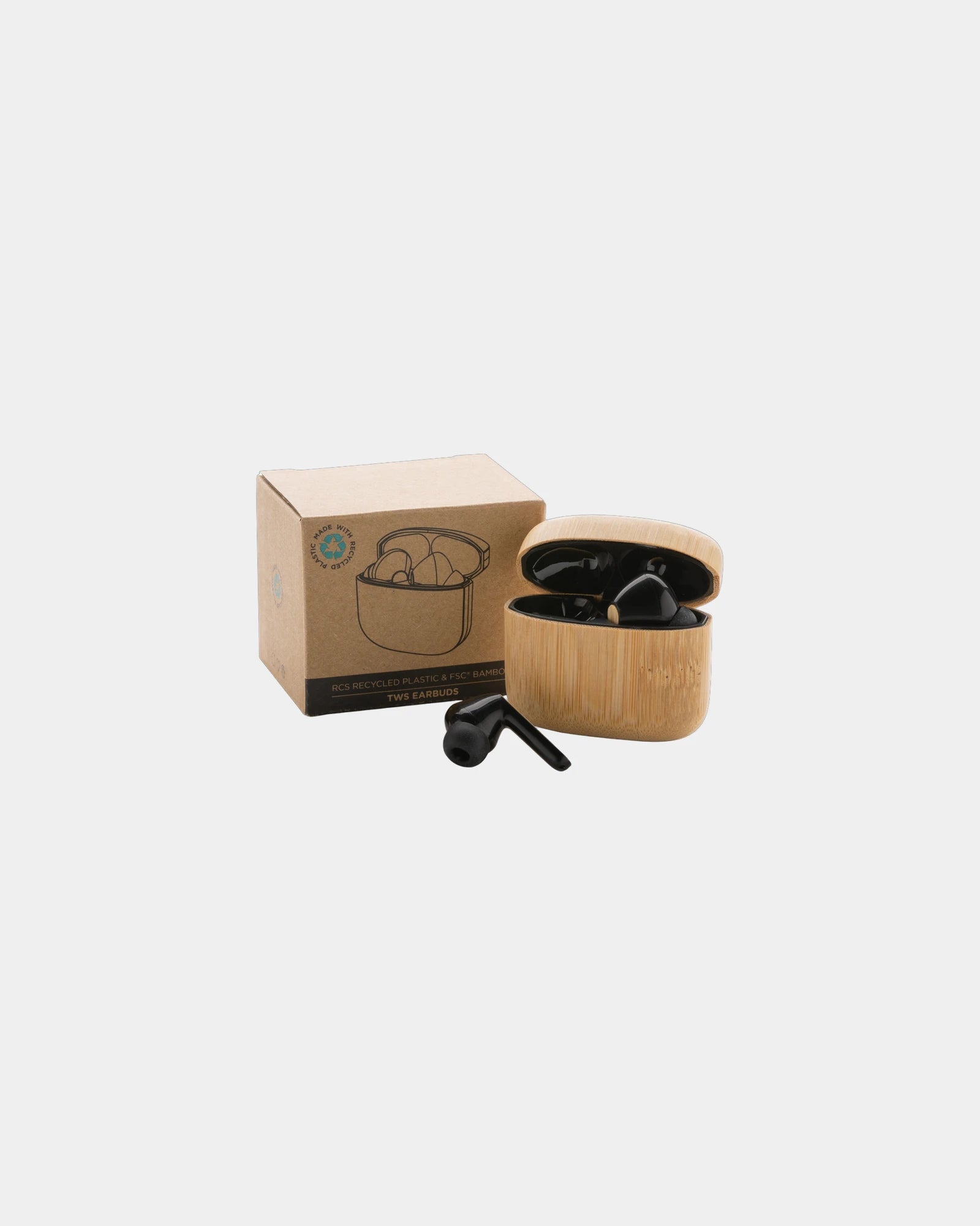 In-Ear-Kopfhörer recycelt ABS und FSC® Bambus zum Personalisieren - 5