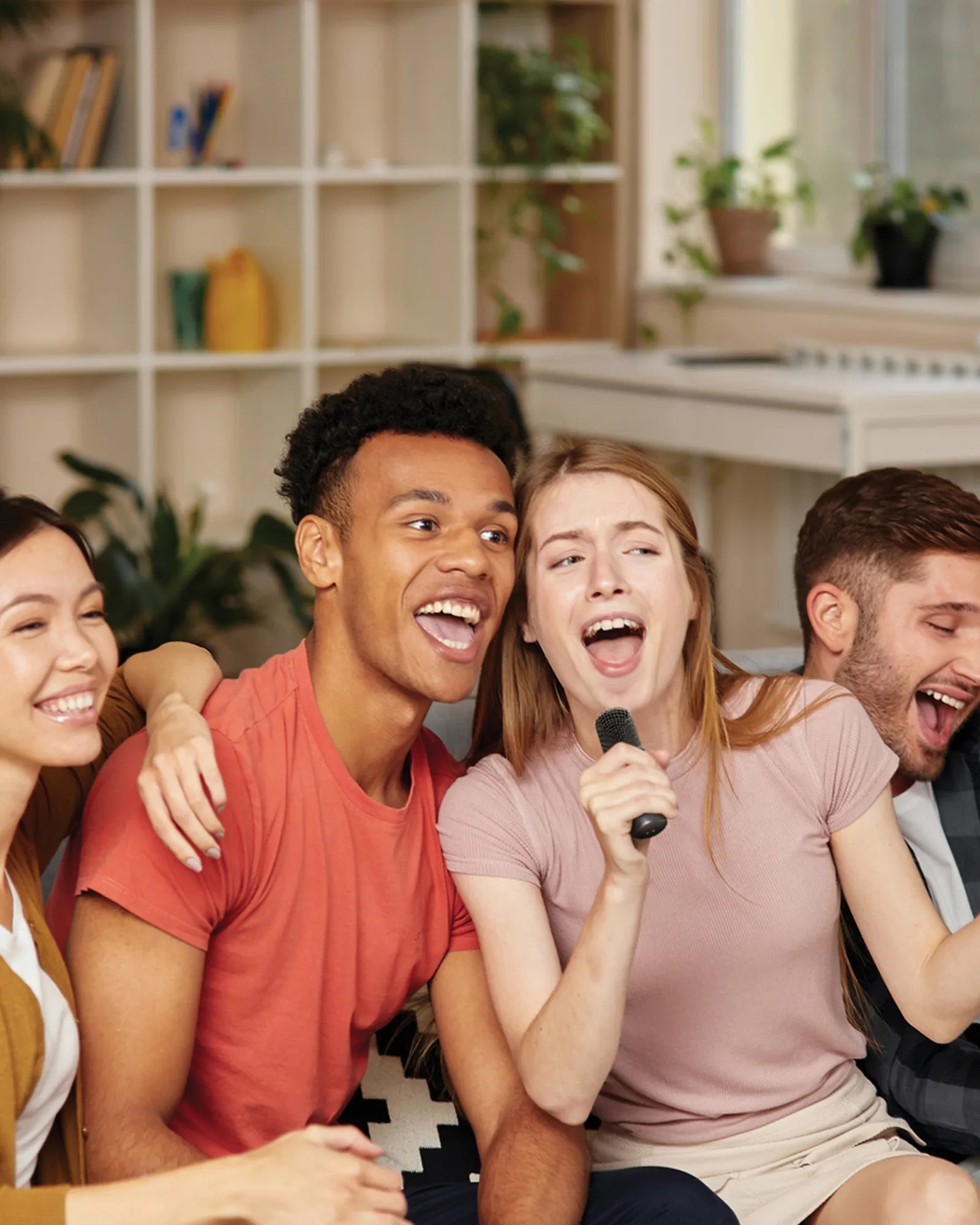 Karaoke-Set mit zwei Mikrofonen aus recyceltem ABS zum Personalisieren - 8