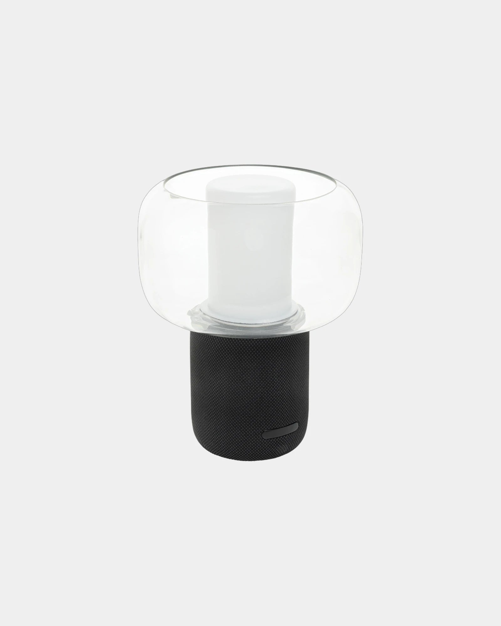 Lampe mit Lautsprecher 10W aus recyceltem Kunststoff zum Personalisieren - Schwarz
