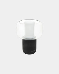 Lampe mit Lautsprecher 10W aus recyceltem Kunststoff zum Personalisieren - Schwarz