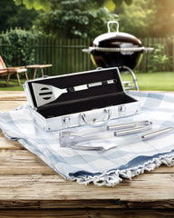 Set aus 3 Edelstahl-Barbecue-Zubehör zum Personalisieren - 3