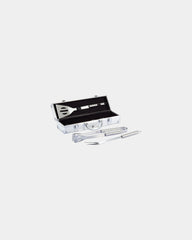 Set aus 3 Edelstahl-Barbecue-Zubehör zum Personalisieren - Silber