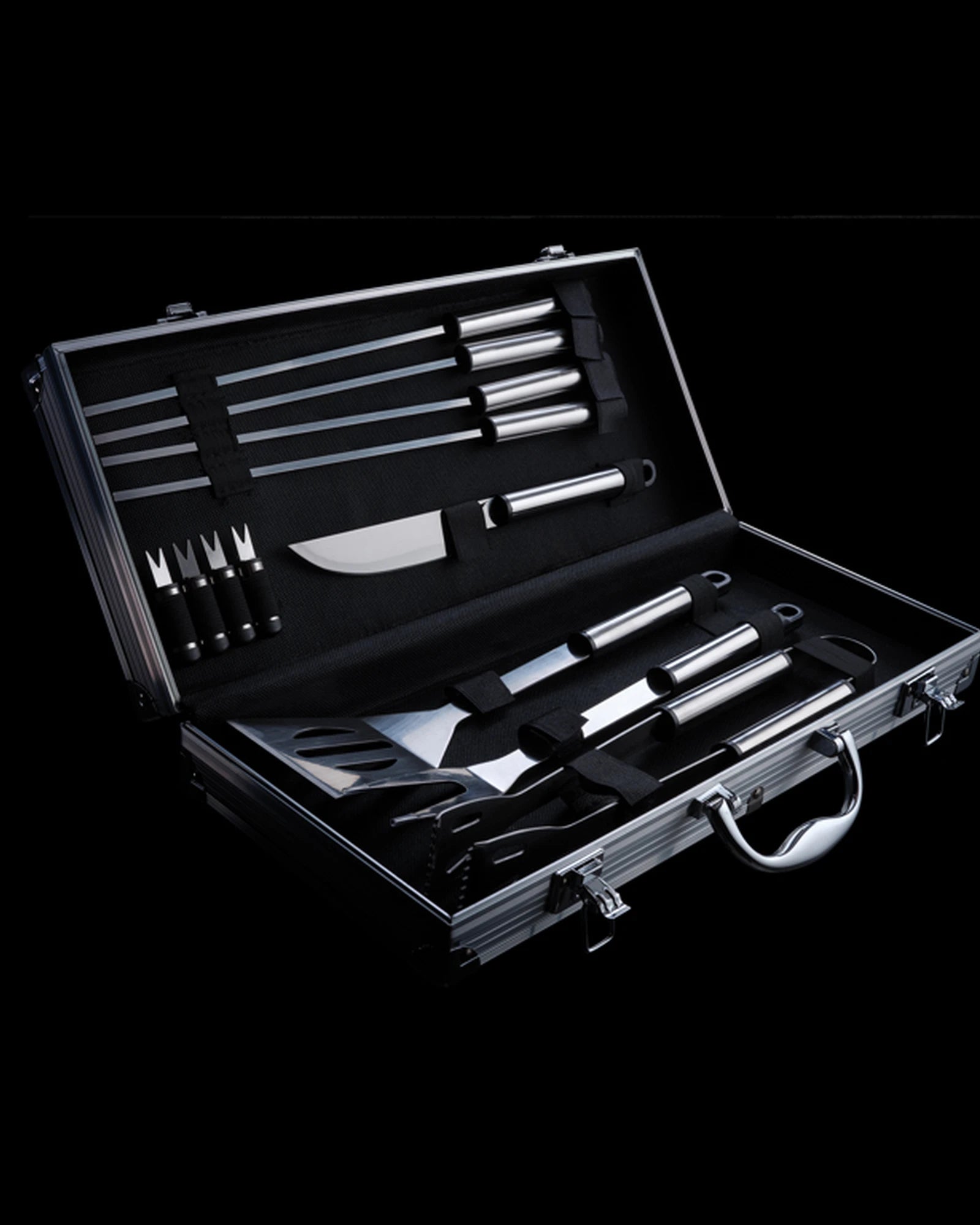 Set für BBQ 12-teilig Edelstahl zum Personalisieren - 3
