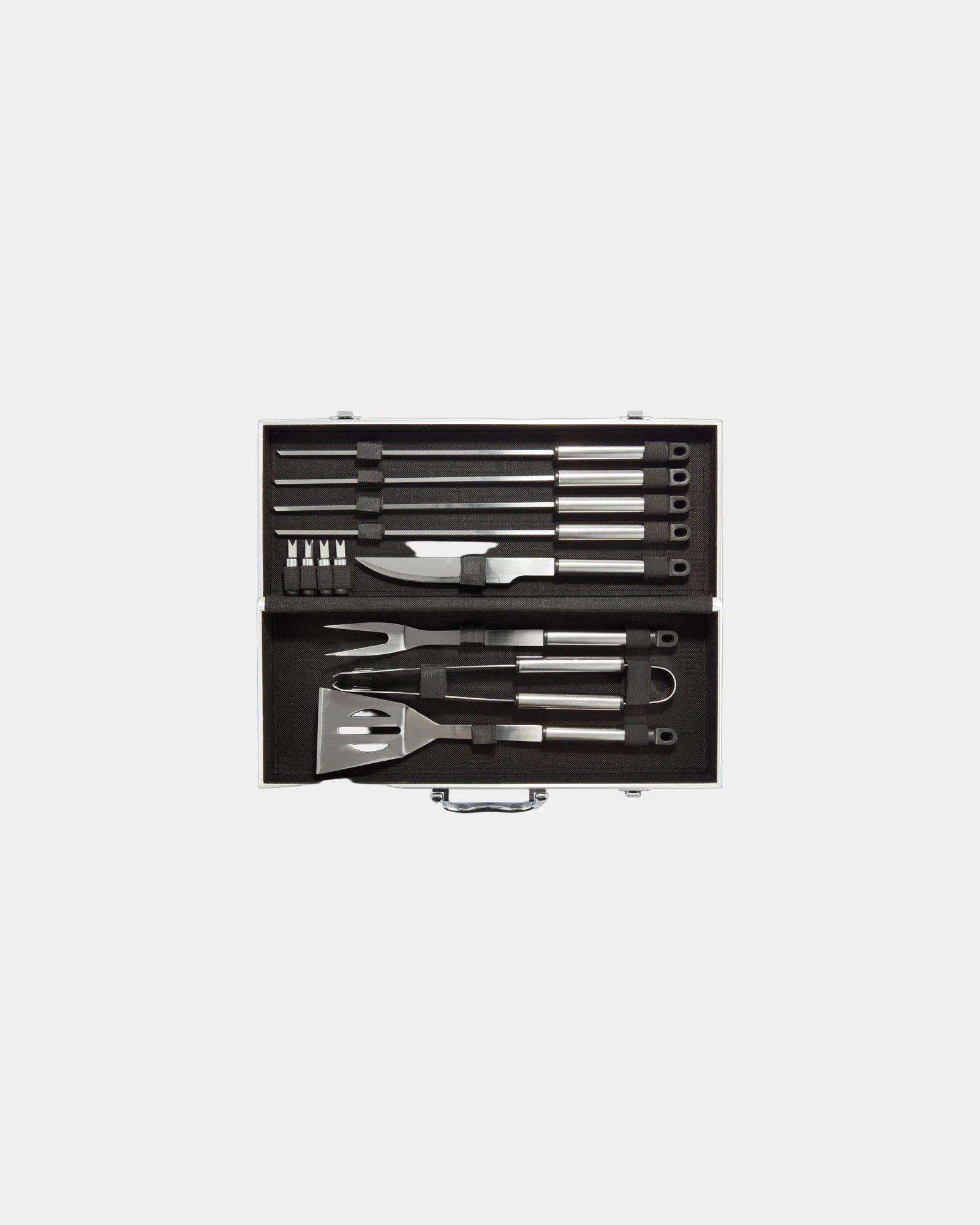 Set für BBQ 12-teilig Edelstahl zum Personalisieren - 1