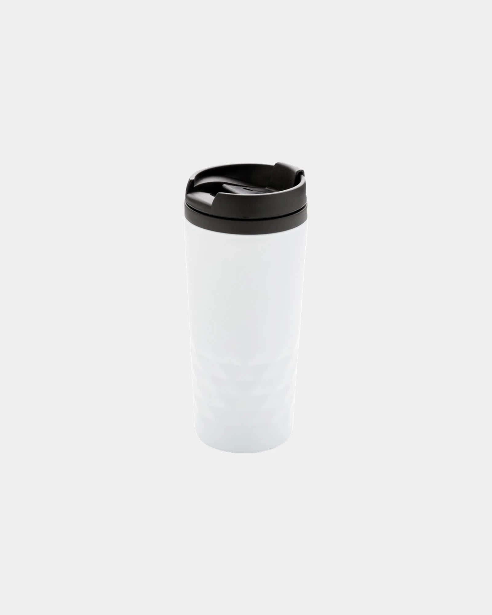 Geometrischer Mug aus Edelstahl 300ml zum Personalisieren - Weiß