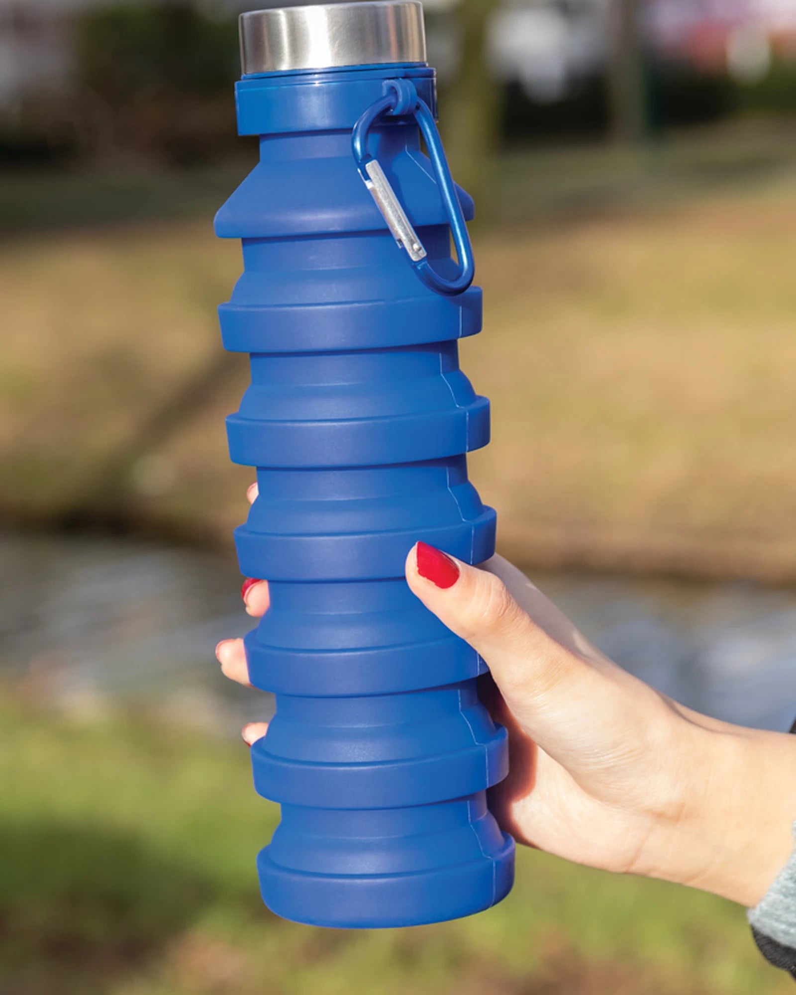 Wasserflasche silikon faltbar 550ml zum Personalisieren - 12