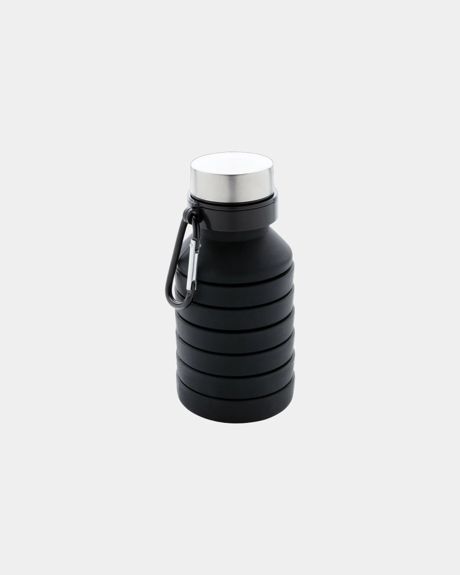 Wasserflasche silikon faltbar 550ml zum Personalisieren - Schwarz