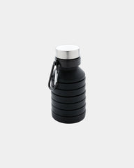 Wasserflasche silikon faltbar 550ml zum Personalisieren - Schwarz