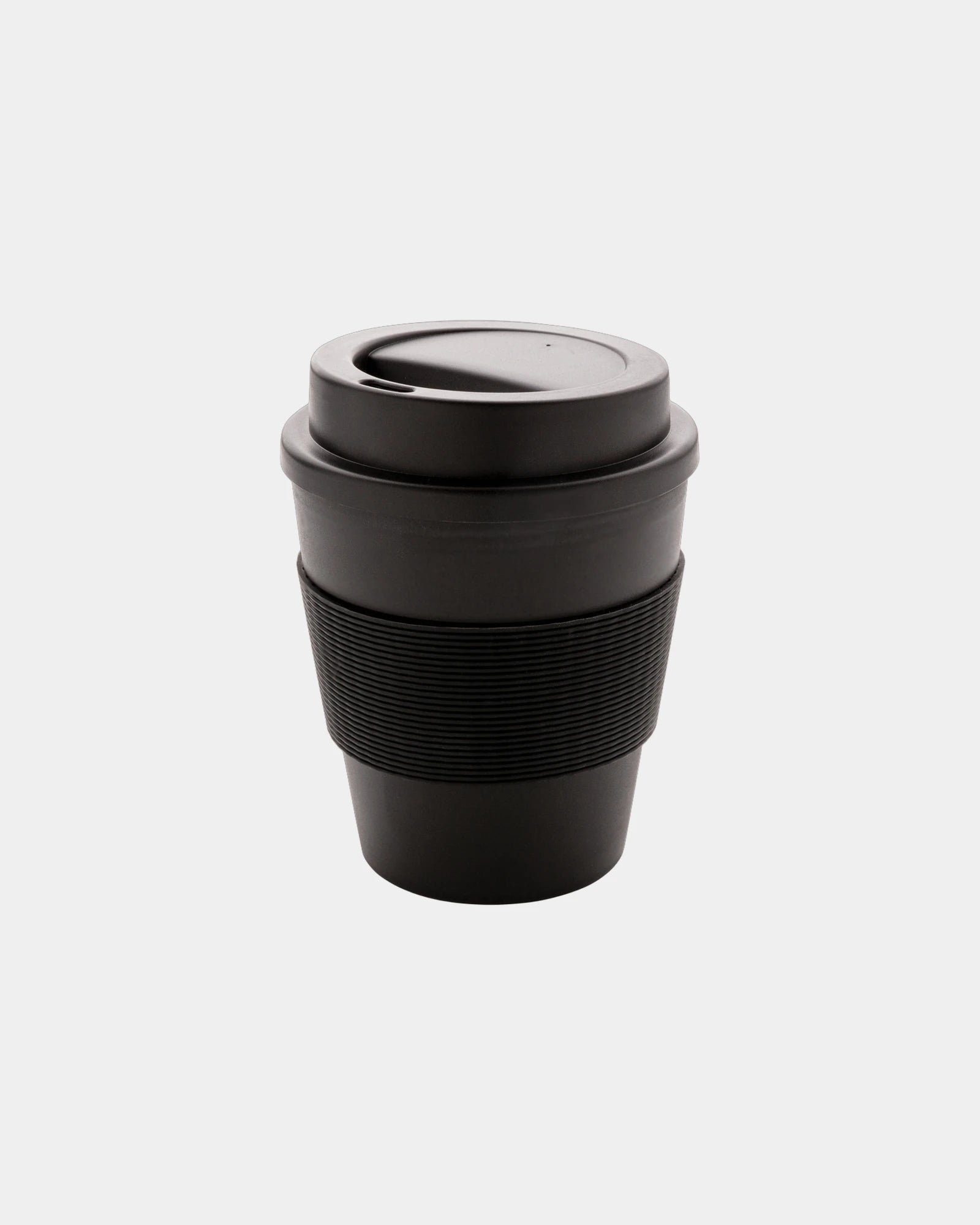 Mug PP recycelt 350ml mit Schraubdeckel zum Personalisieren - Schwarz