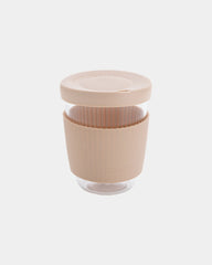 Verre 360ml borosilikat mit Silikonmanschette zum Personalisieren - Braun