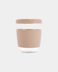 Verre 360ml borosilikat mit Silikonmanschette zum Personalisieren