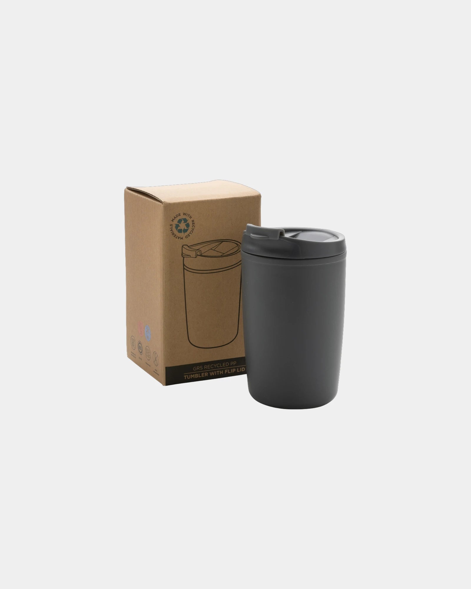 Mug PP recycelt GRS mit Klappdeckel zum Personalisieren - 5
