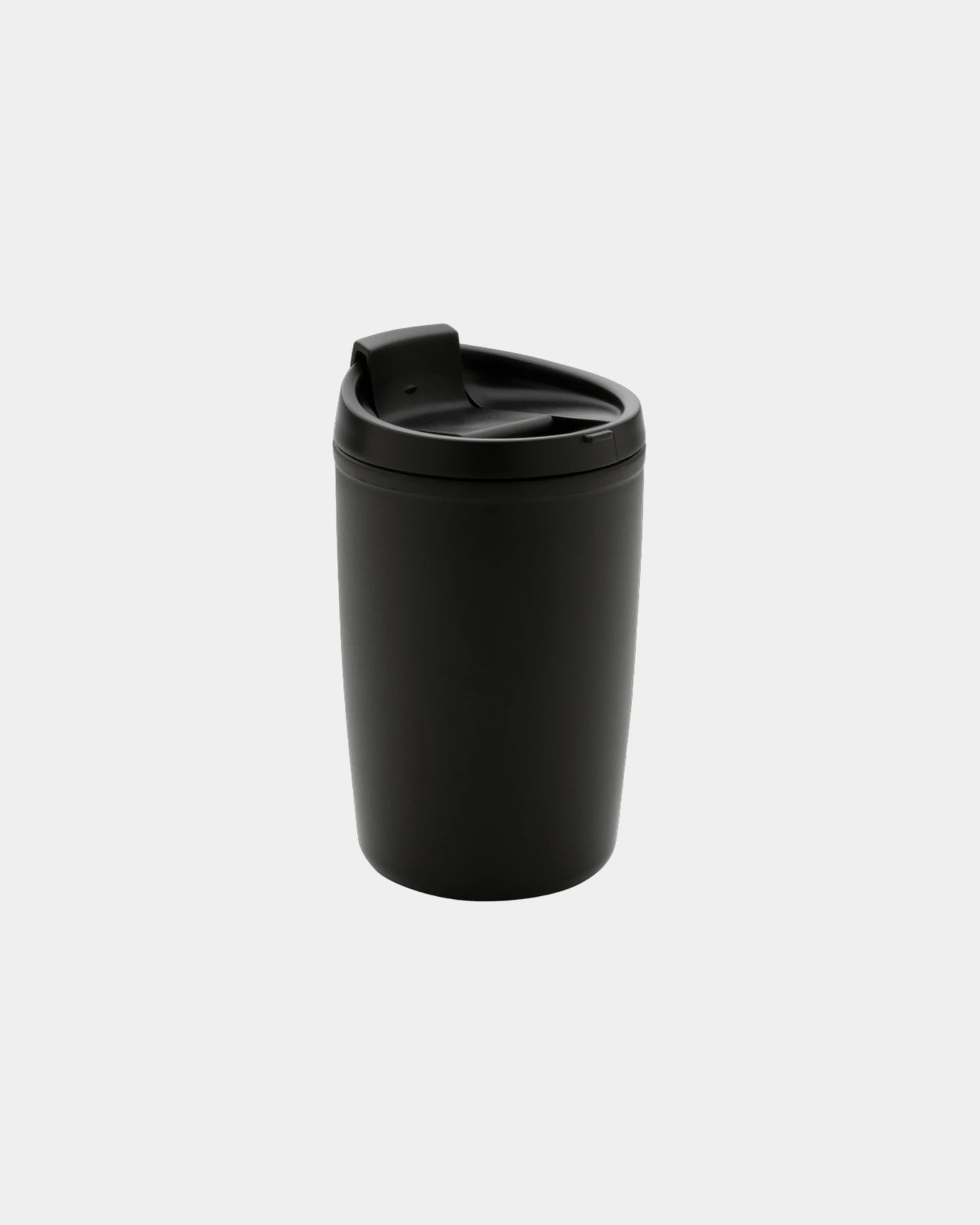 Mug PP recycelt GRS mit Klappdeckel zum Personalisieren - Schwarz