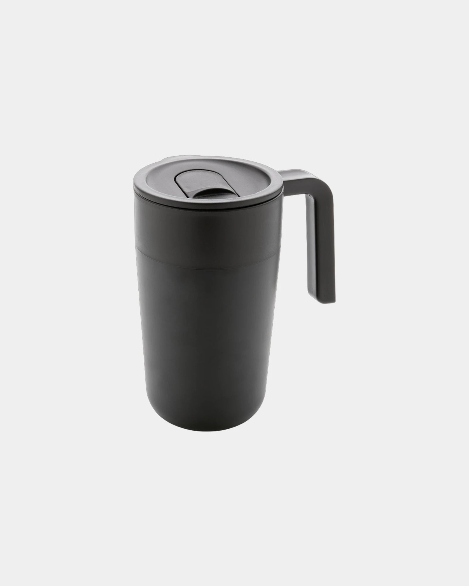 Tasse recycelt Edelstahl und PP 480ml zum Personalisieren - Schwarz
