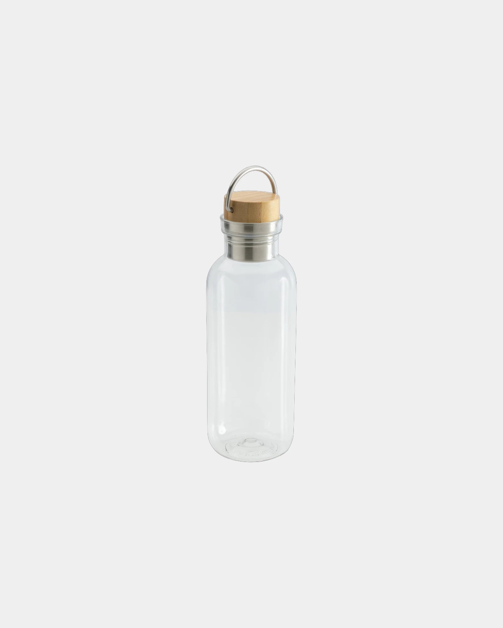 Trinkflasche rPET 680ml mit Bambusdeckel zum Personalisieren - Transparent
