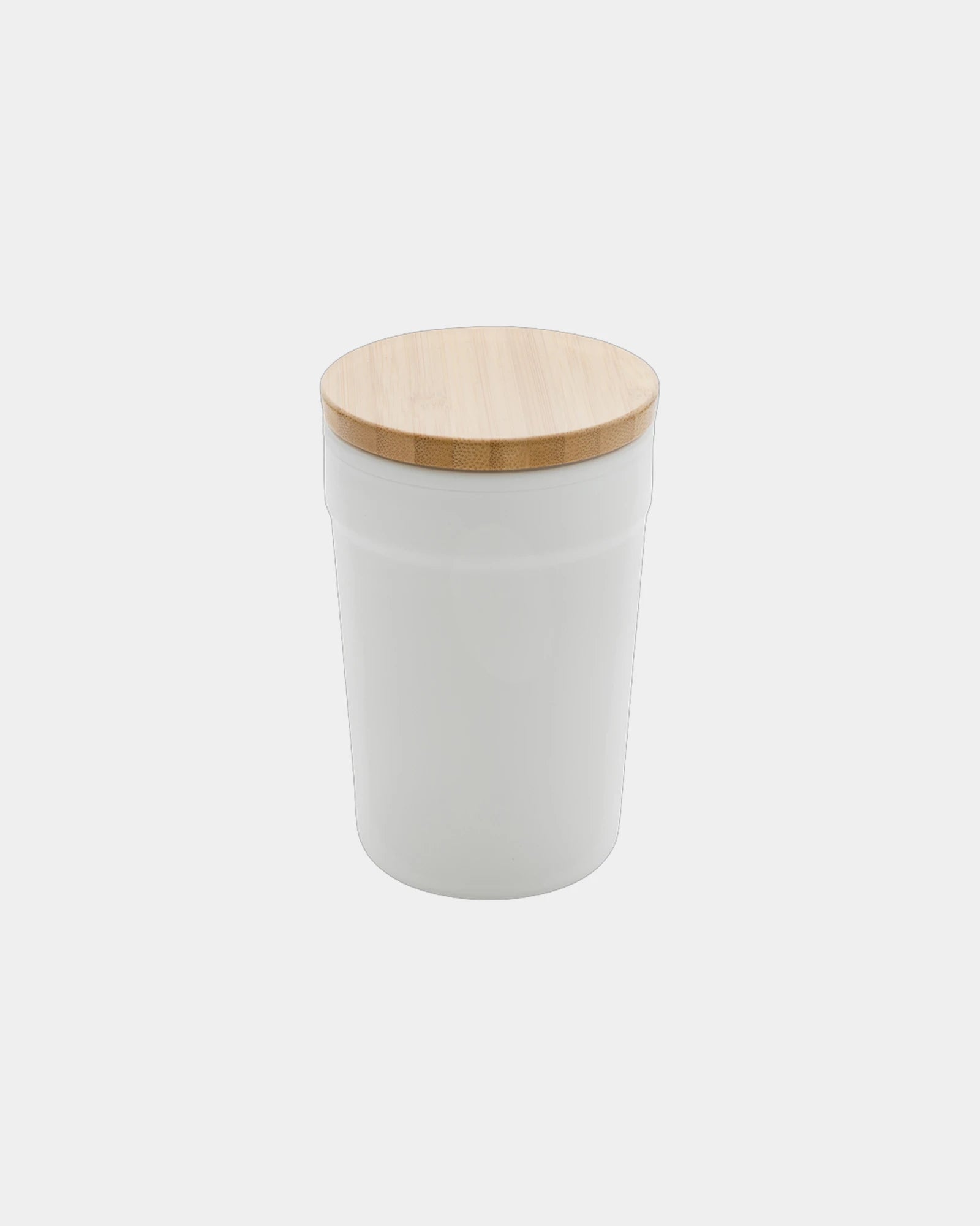 Mug 300ml PP recycelt mit Bambusdeckel zum Personalisieren - Weiß