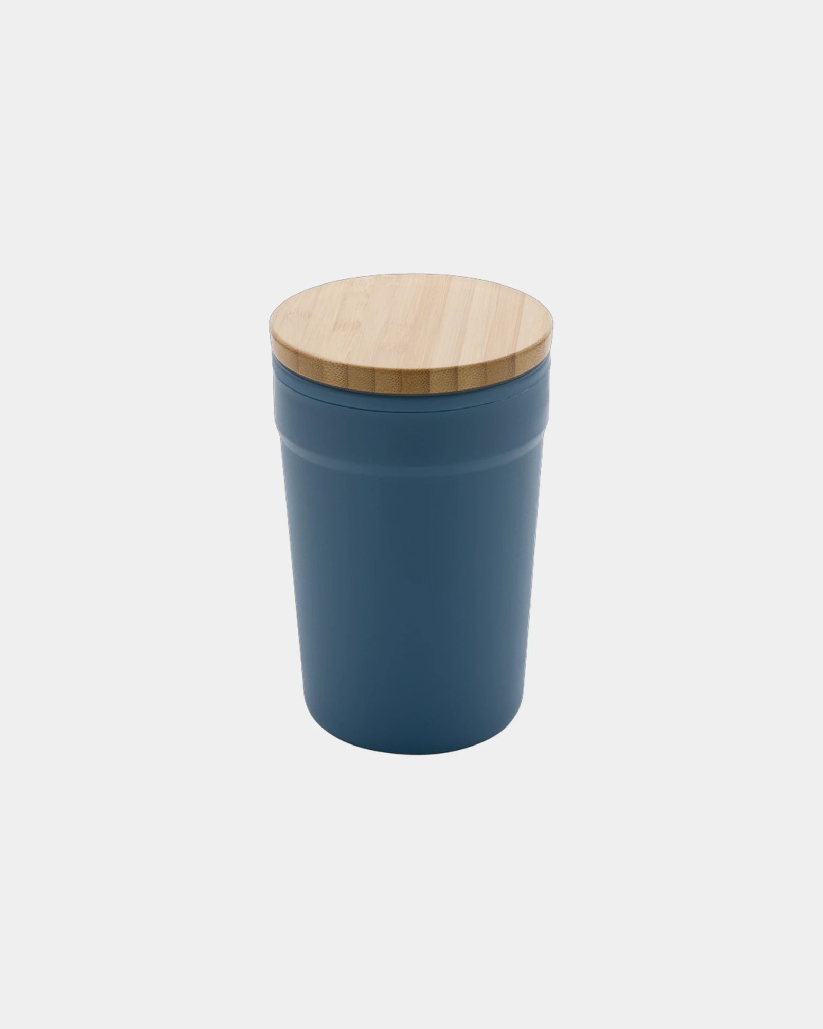 Mug 300ml PP recycelt mit Bambusdeckel zum Personalisieren - Blau