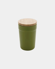 Mug 300ml PP recycelt mit Bambusdeckel zum Personalisieren - Grün