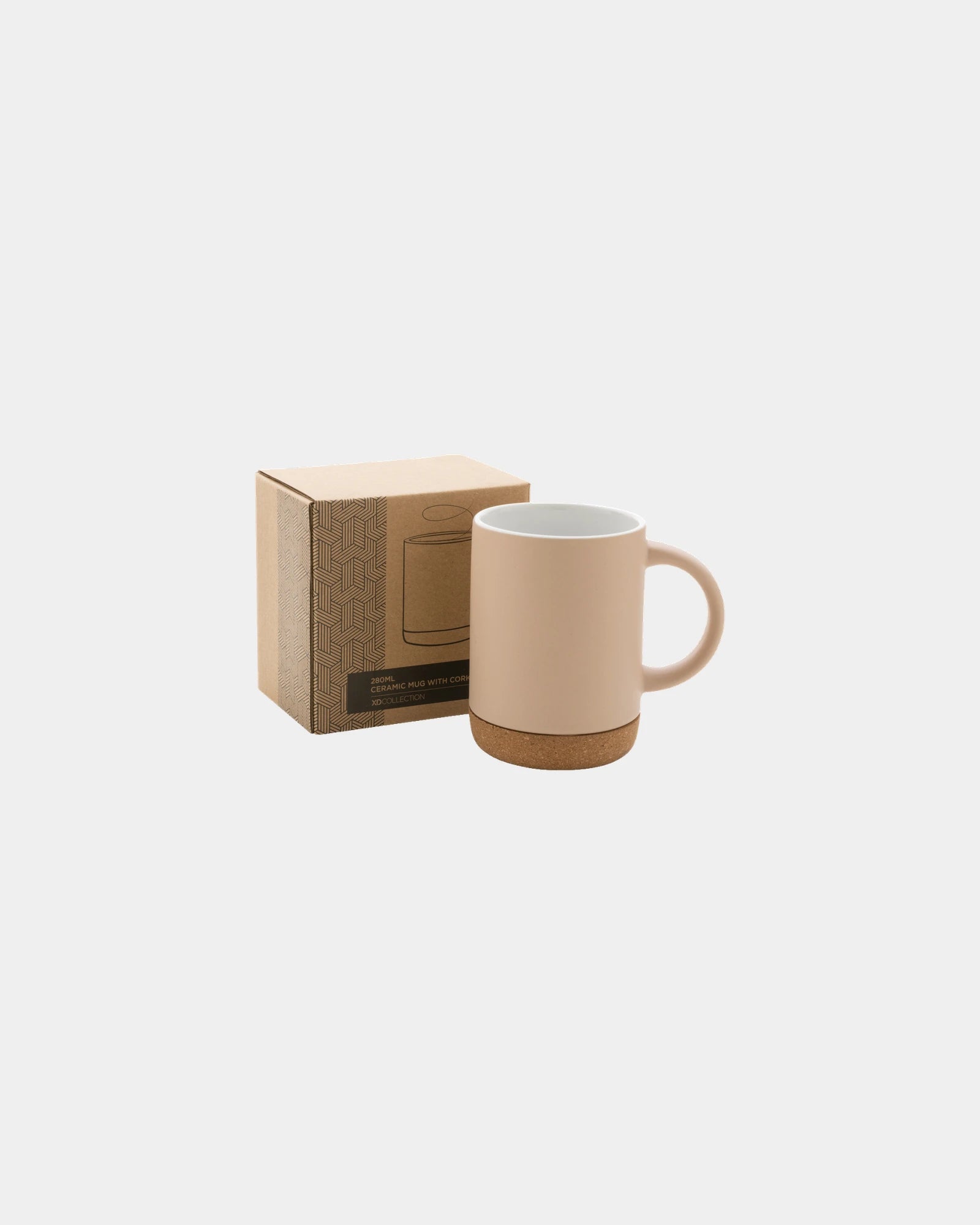 Becher 280ml Keramik mit Korkboden zum Personalisieren