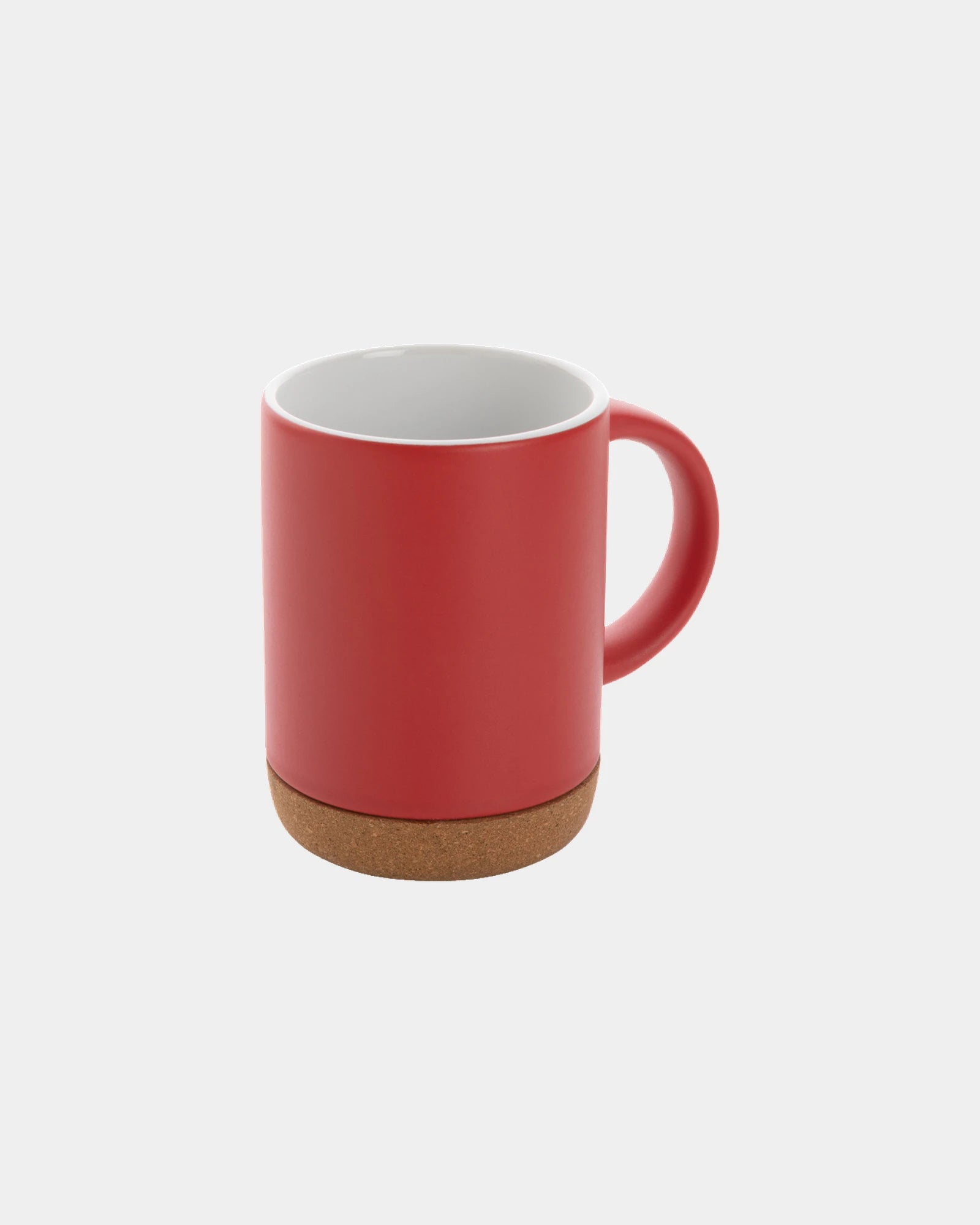 Becher 280ml Keramik mit Korkboden zum Personalisieren - Rot