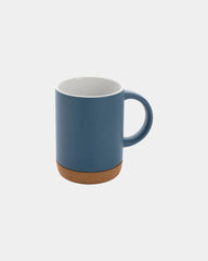 Becher 280ml Keramik mit Korkboden zum Personalisieren - Blau