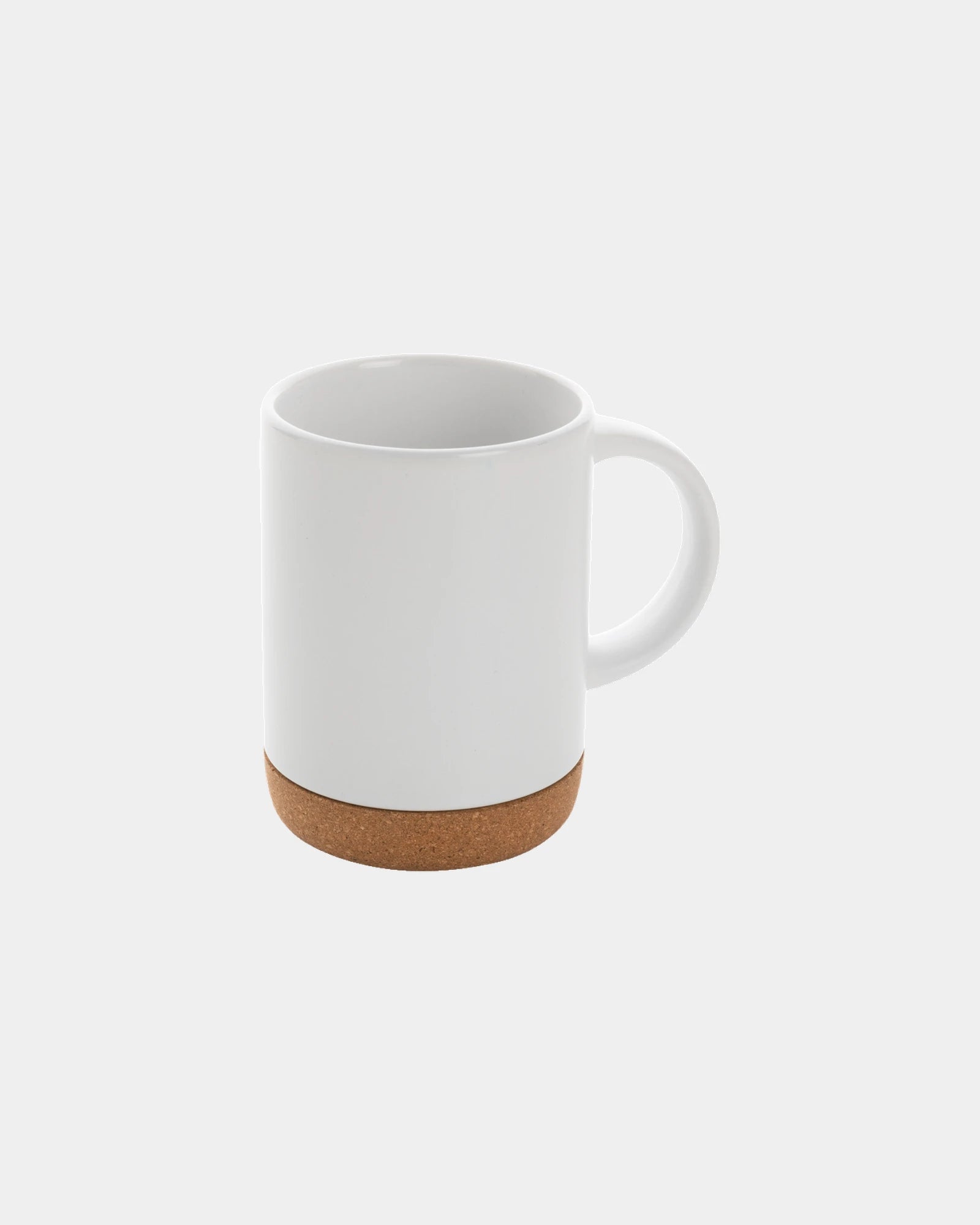 Becher 280ml Keramik mit Korkboden zum Personalisieren - Weiß