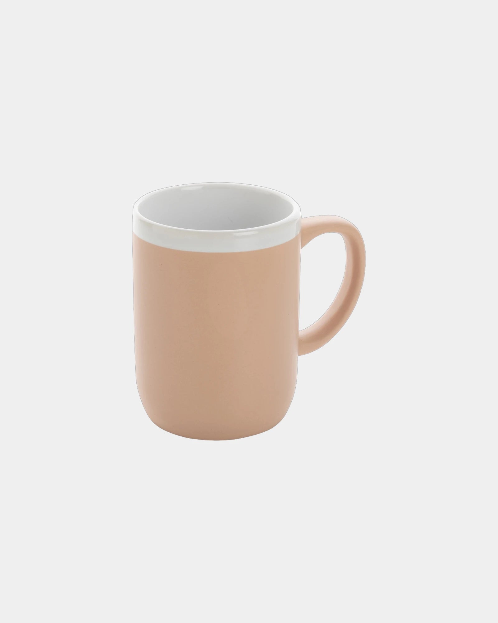 Mug 300ml Keramik mit weißem Rand zum Personalisieren - Braun