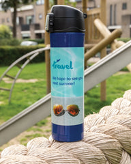 Isolierflasche Edelstahl recycelt 450ml personalisierbar zum Personalisieren - 33