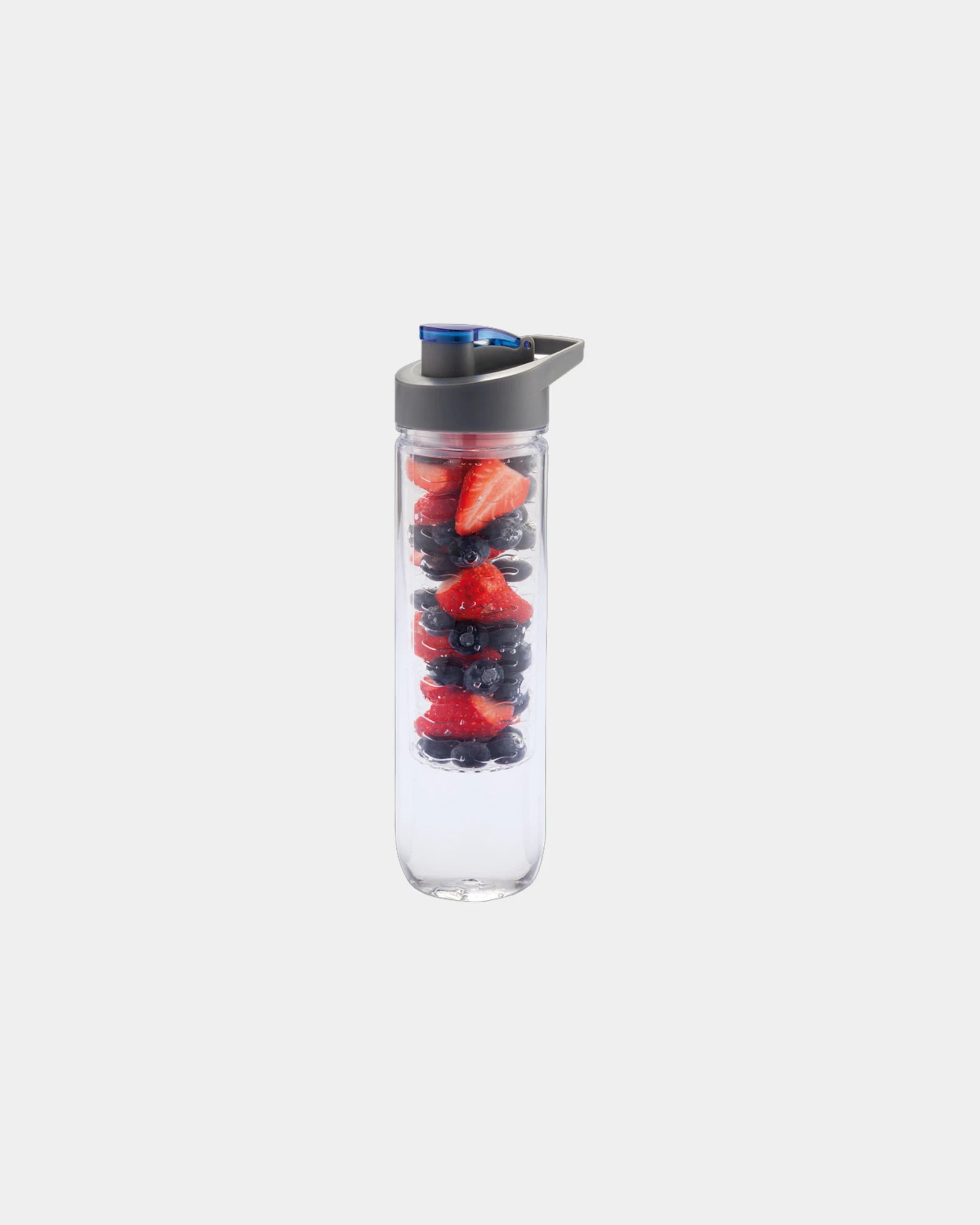 Wasserflasche Tritan 800ml mit Infusionsbehälter zum Personalisieren - Blau