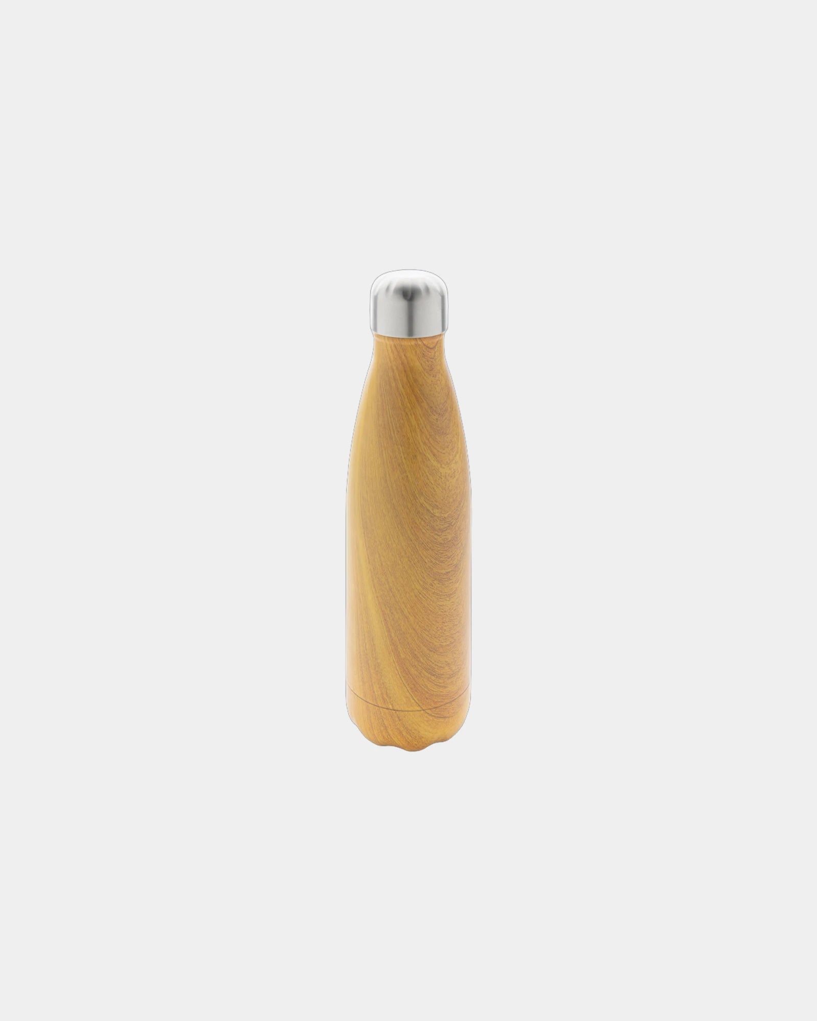 Isolierflasche Edelstahl Holz-Optik 500ml zum Personalisieren - Gelb