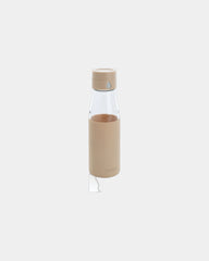 Wasserflasche Glas 600ml zum Personalisieren - Braun