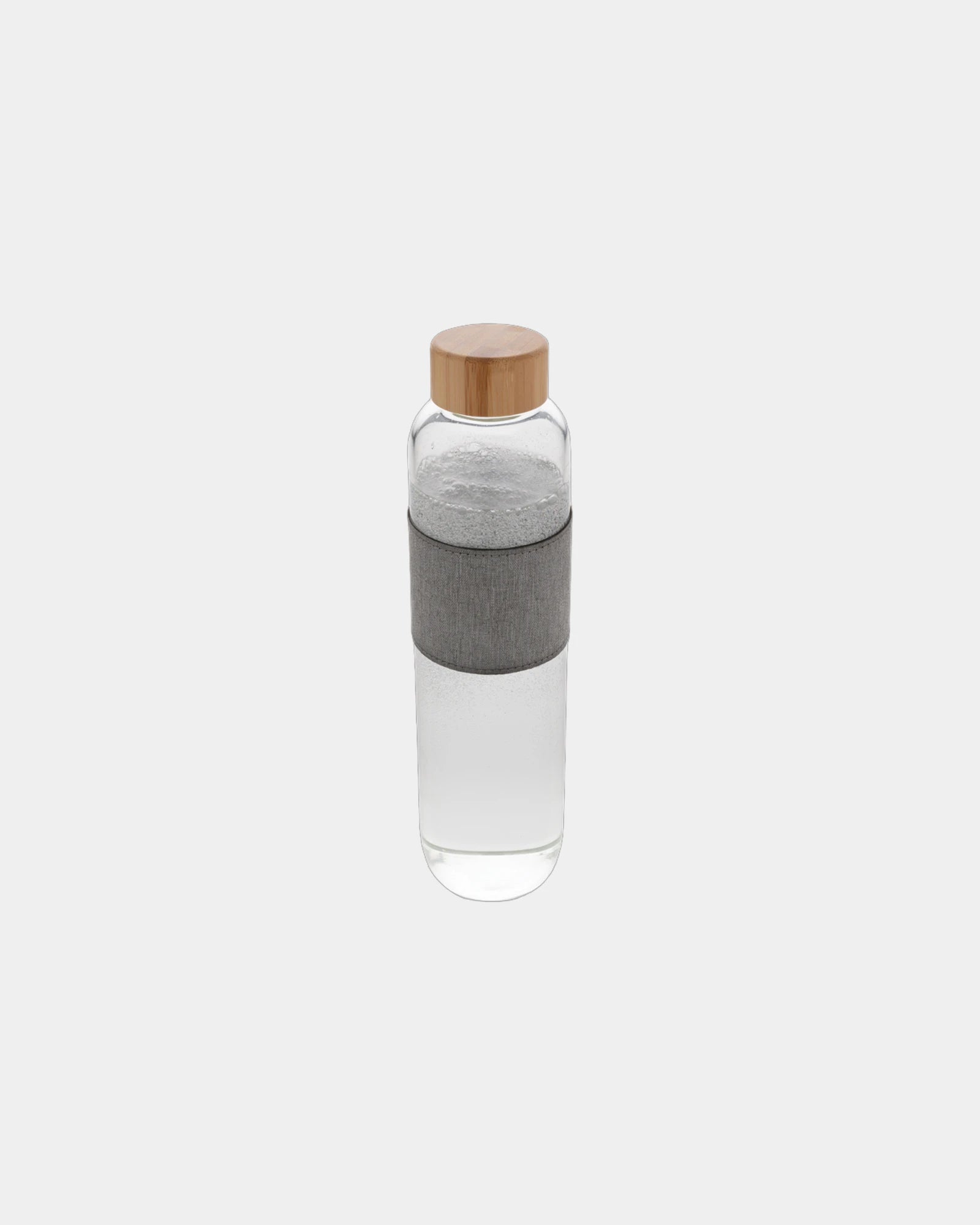 Trinkflasche Glas mit Bambusdeckel 750ml zum Personalisieren - Transparent