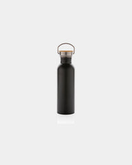 Edelstahl Trinkflasche mit Bambusdeckel 710ml zum Personalisieren - 1