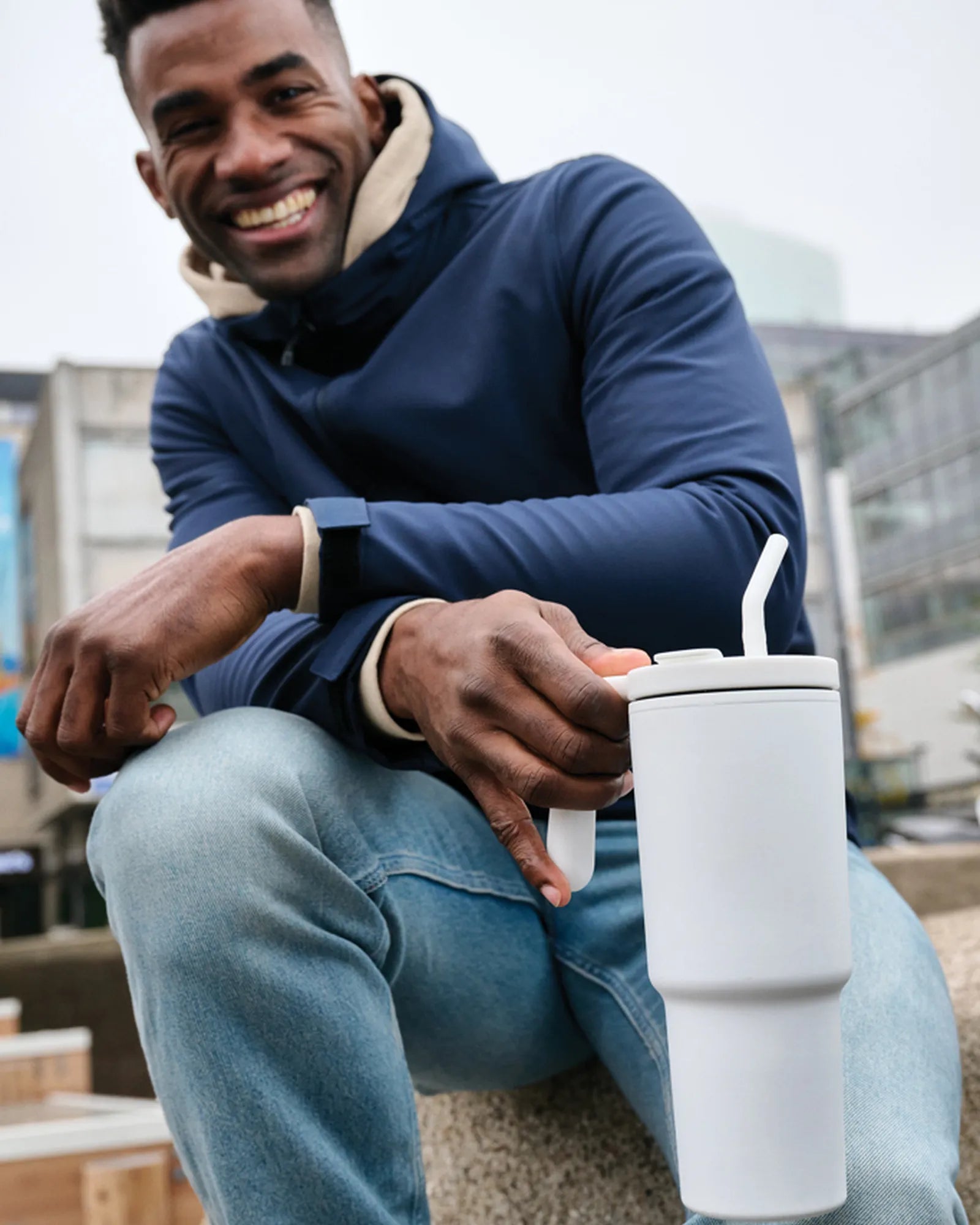 Mug 900ml Edelstahl recycelt zum Personalisieren - 8