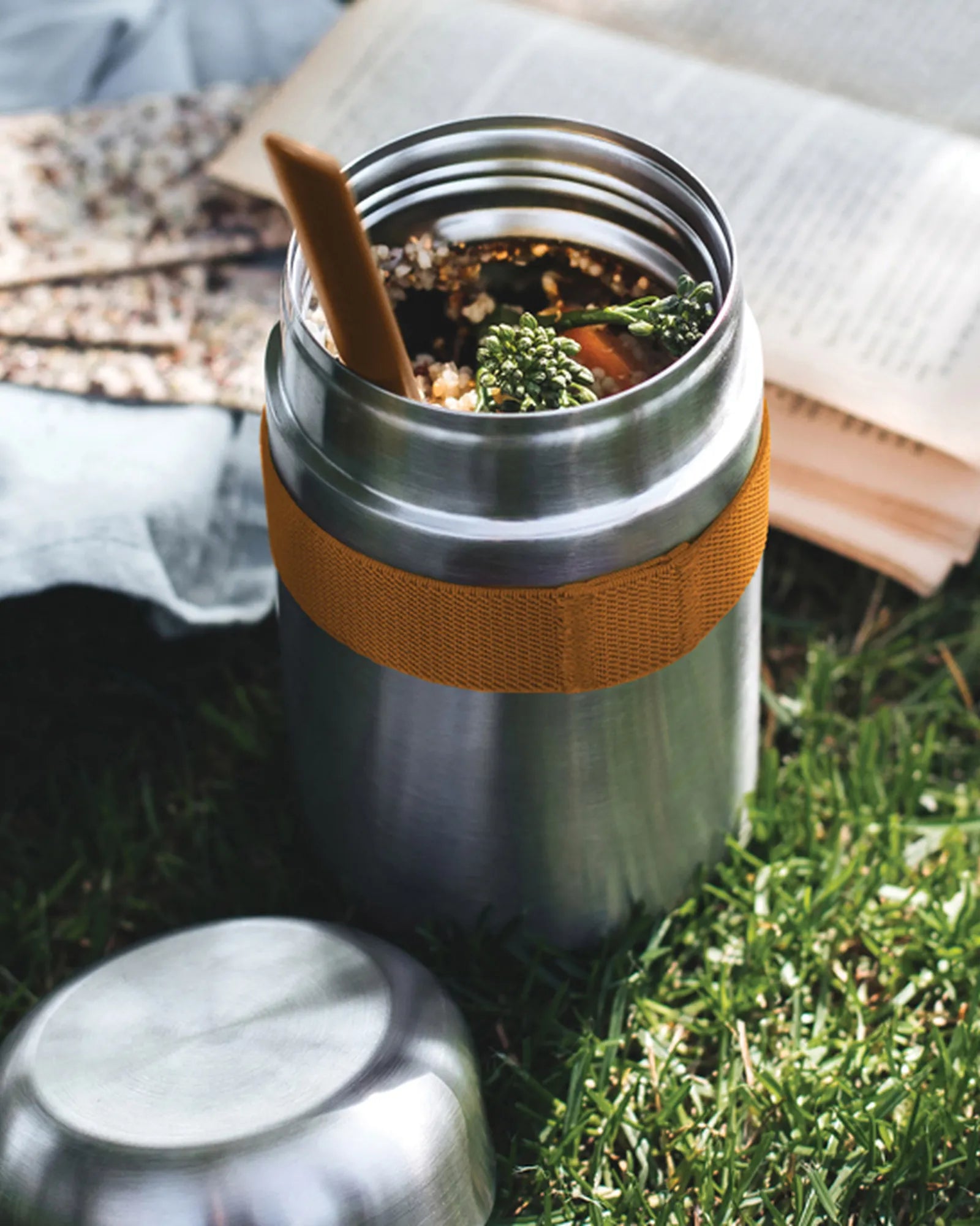 Lebensmittelbehälter Edelstahl 400ml Black + Blum zum Personalisieren - 5