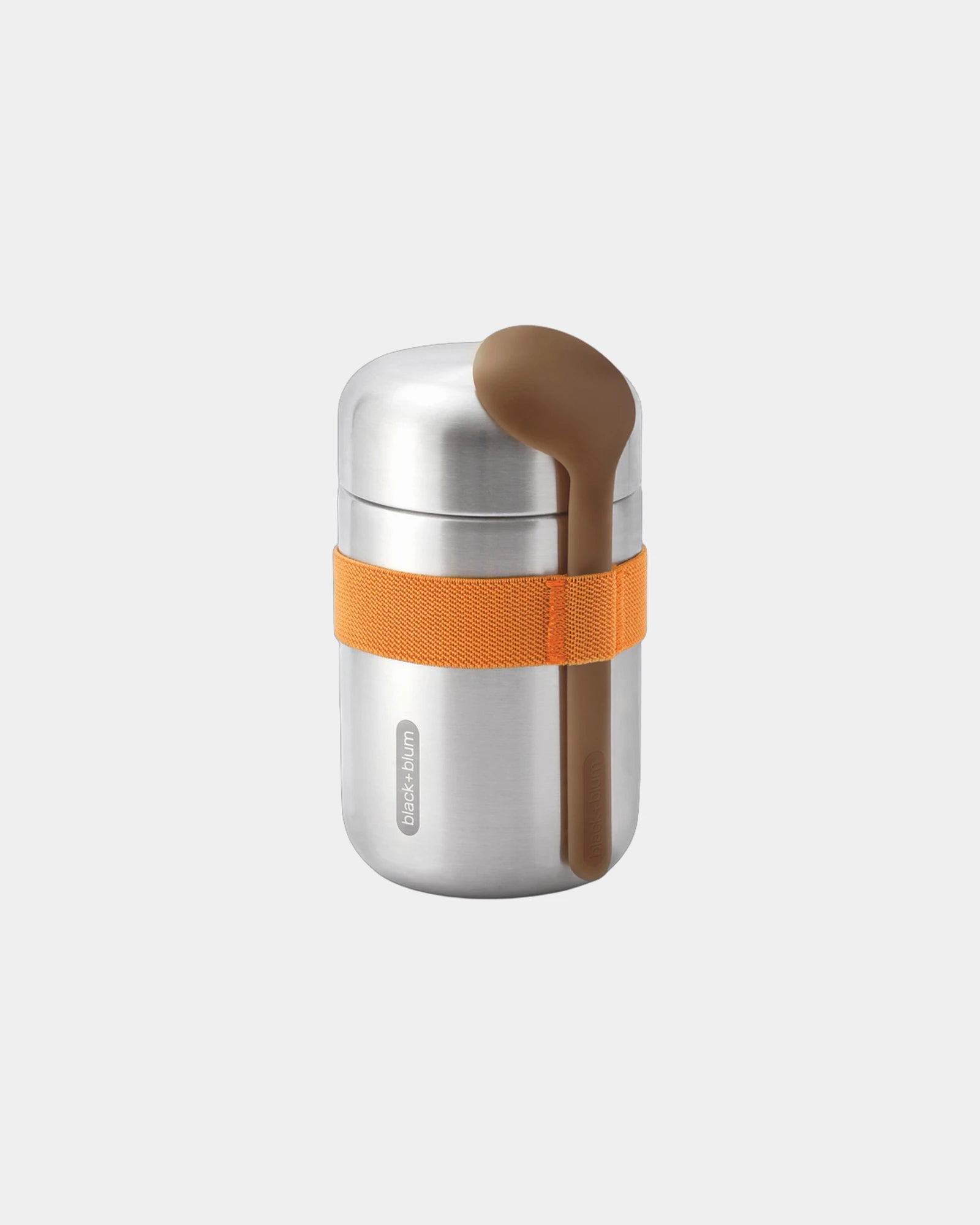 Lebensmittelbehälter Edelstahl 400ml Black + Blum zum Personalisieren - Orange