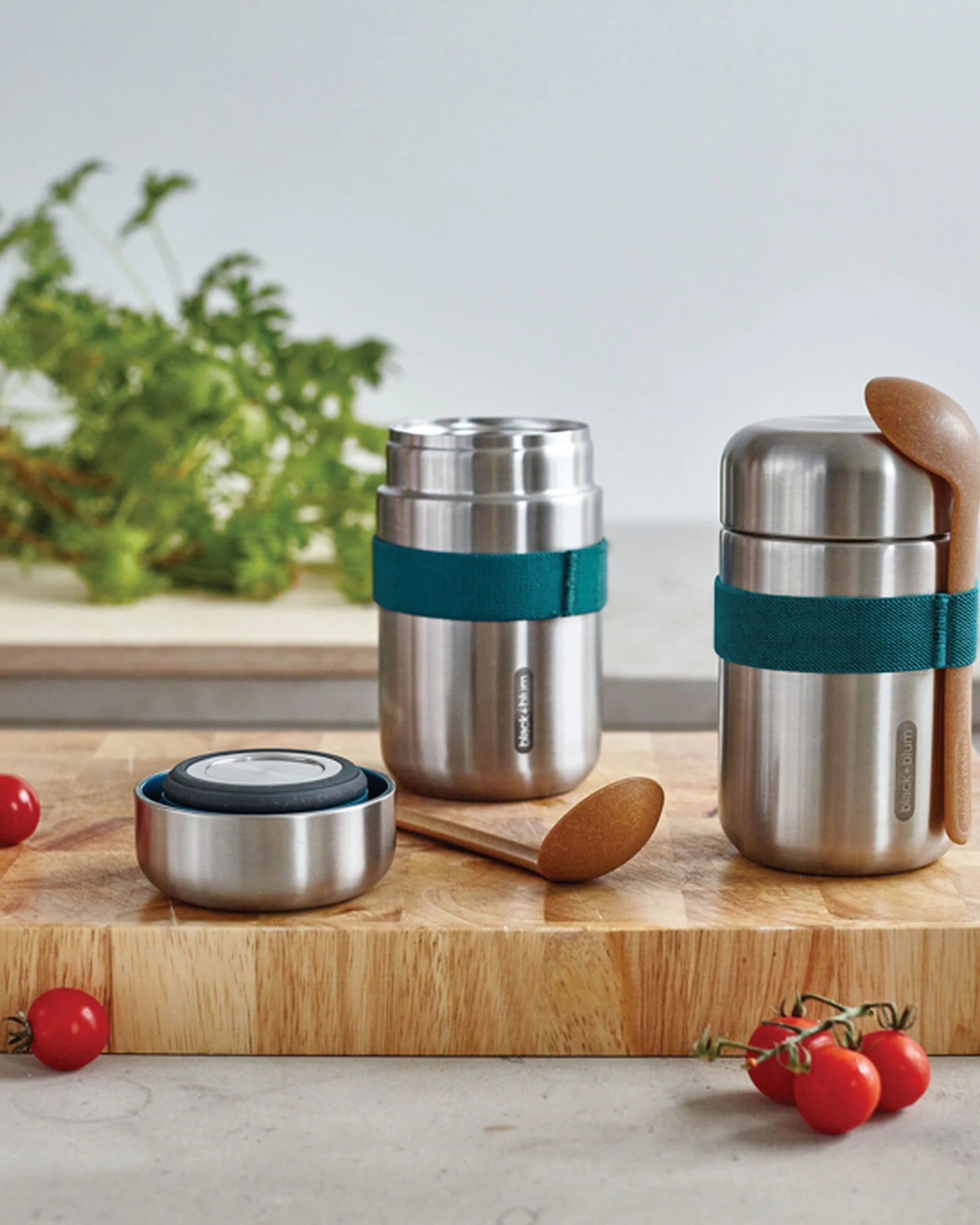 Lebensmittelbehälter Edelstahl 400ml Black + Blum zum Personalisieren - 18