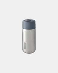 Reisebecher Edelstahl Black + Blum 340ml zum Personalisieren - Grau