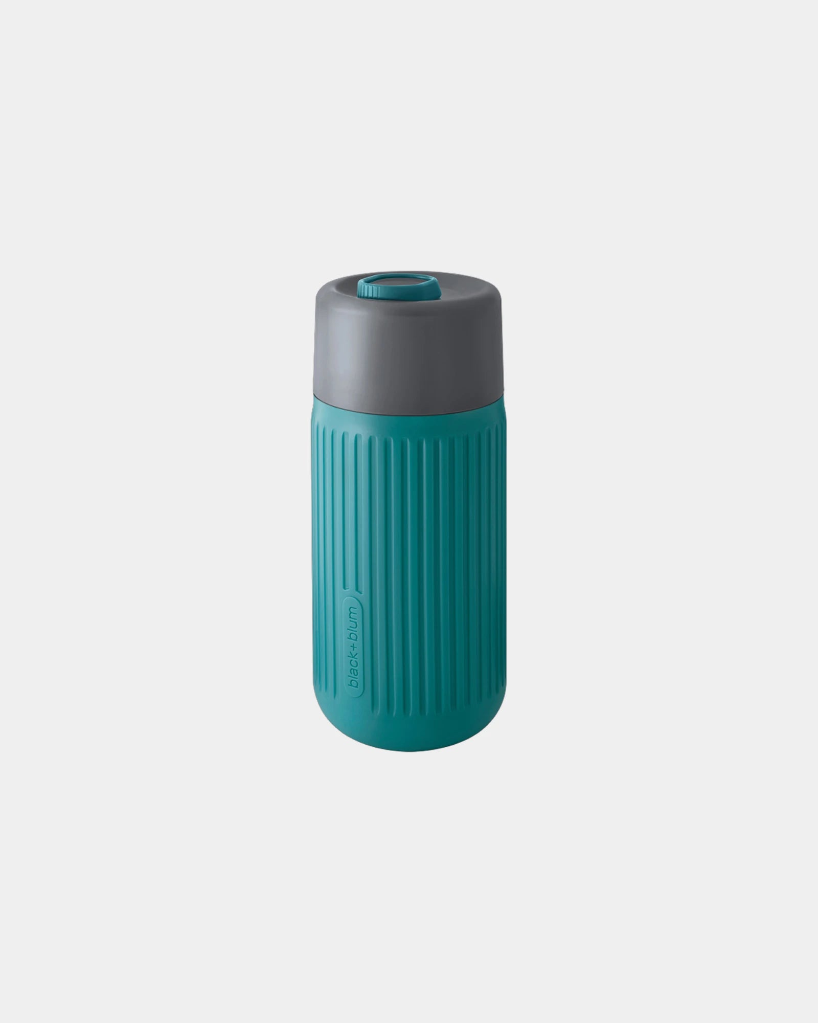 Trinkbecher Glas 340ml Black+Blum zum Personalisieren - Türkis