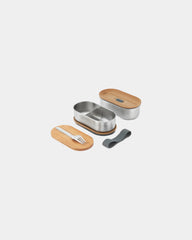 Bento-Box Edelstahl Black + Blum 1L zum Personalisieren - 2