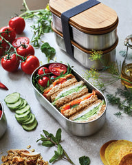 Bento-Box Edelstahl Black + Blum 1L zum Personalisieren - 8