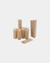 Kubb Spiel aus Holz zum Personalisieren - Braun