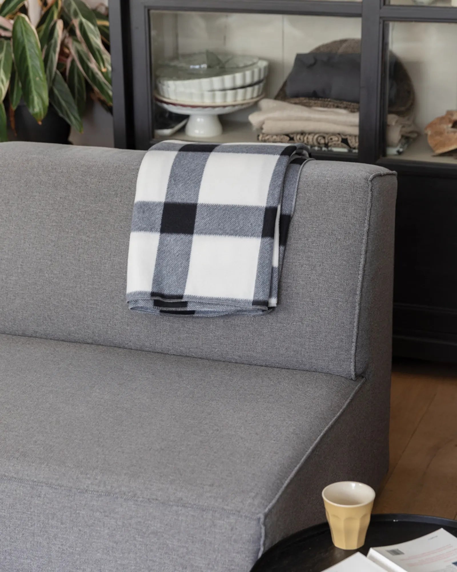 Plaid Polyester antrazit oder weiß zum Personalisieren - 6