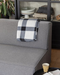 Plaid Polyester antrazit oder weiß zum Personalisieren - 6
