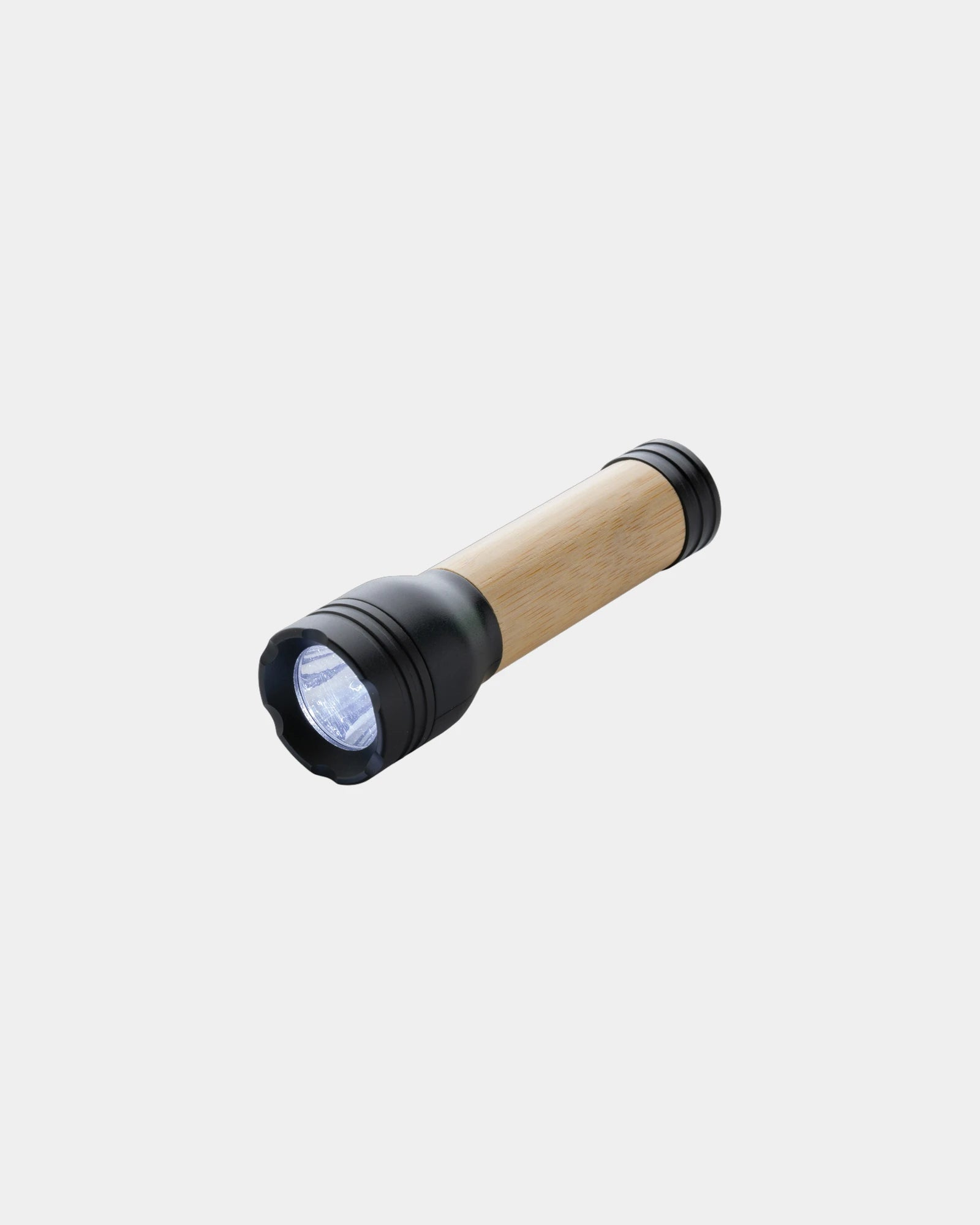 Lampe 1W recycelt ABS und FSC® Bambus zum Personalisieren - Schwarz