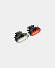 Set USB Fahrradbeleuchtung RCS Lumino zum Personalisieren - Schwarz